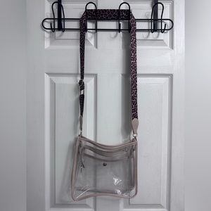 PVC Clear Purse/Bag with Leopard Guitar Strap